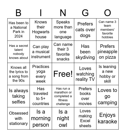 RPPL Bingo Card