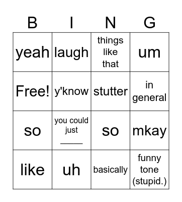 things said in this room Bingo Card