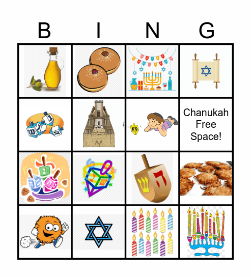 Channukah Bingo Card