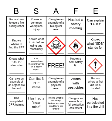 Find someone who... Bingo Card