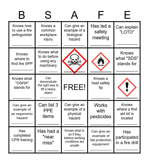 Find someone who... Bingo Card