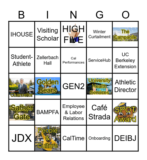 GOLDEN BEARS Bingo Card