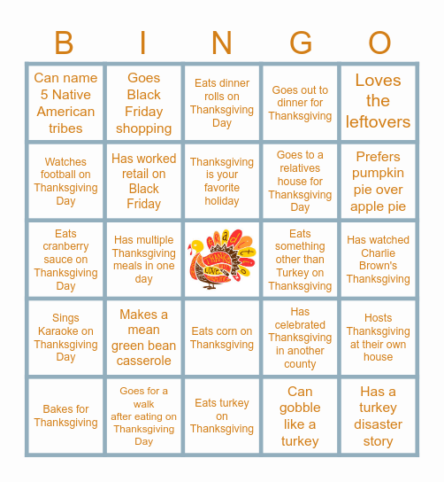 FitzGiving Bingo Card