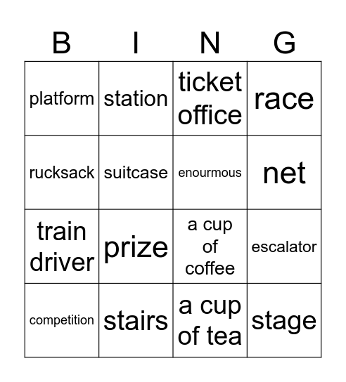 Unit 3 Bingo Card