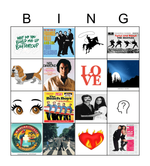 Song Bingo Card