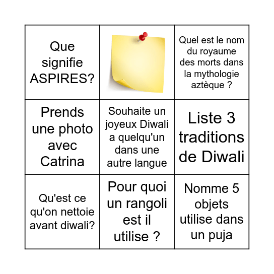 ASPIRES & HOLA Bingo Card