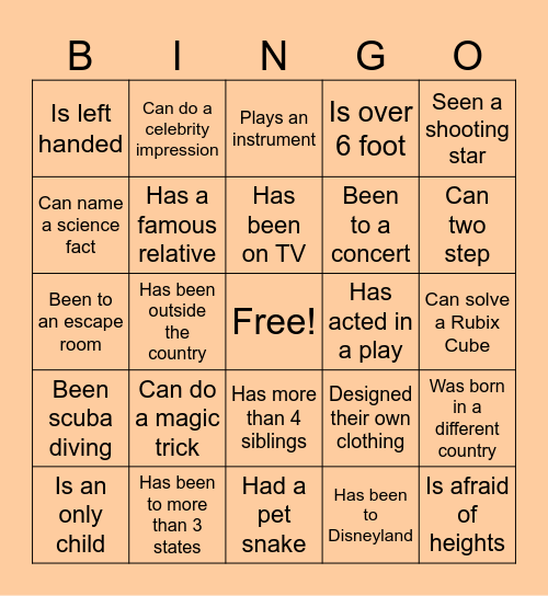 FRIENDSGIVING BINGO Card