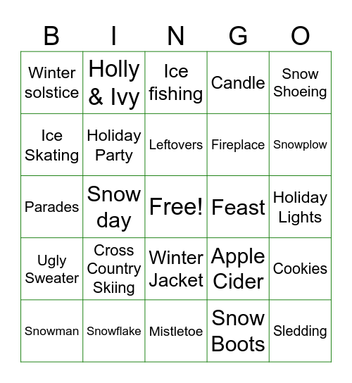 Swanson Health Bingo Card