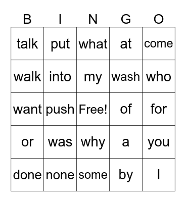 Heart Our Words Bingo Card