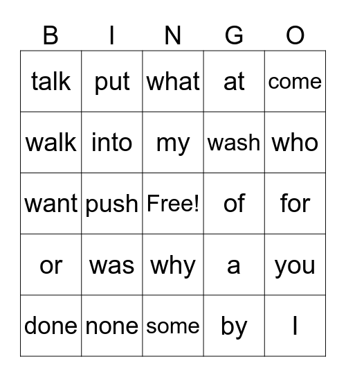 Heart Our Words Bingo Card