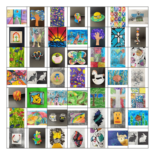 Art Show 2024 Bingo Card