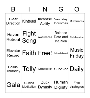 Saprea Bing Bingo Card