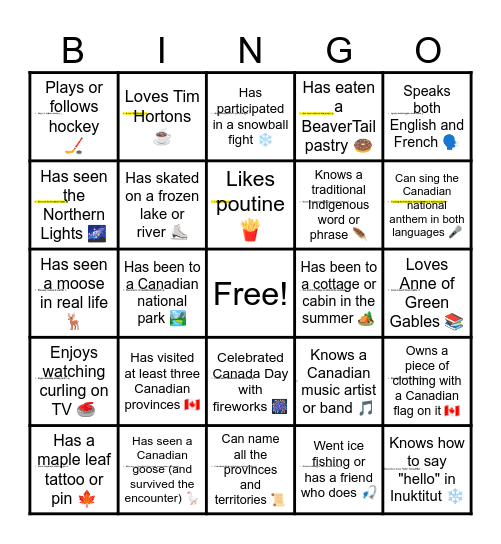 Bingo Card