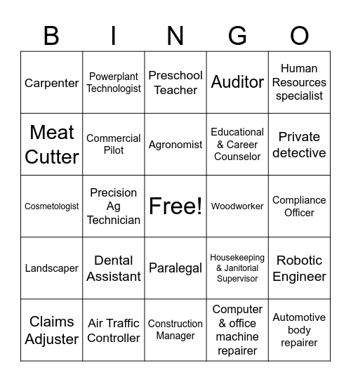 JOBS #3 Bingo Card