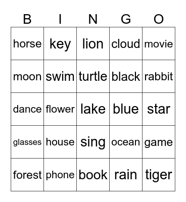 Bingo! Bingo Card