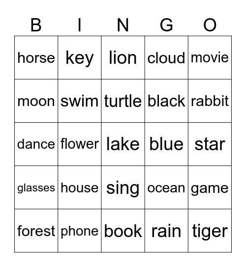 Bingo! Bingo Card