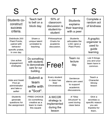 December to Remember Bingo Card