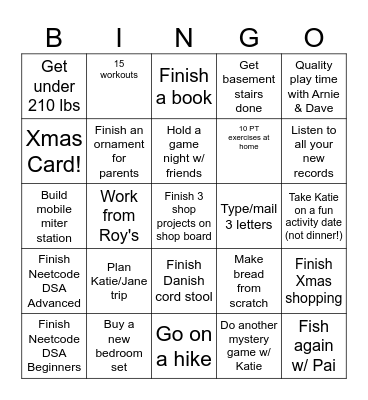 Winter Bingo Card