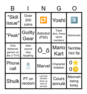 OGRE Bingo 20/11/24 Bingo Card