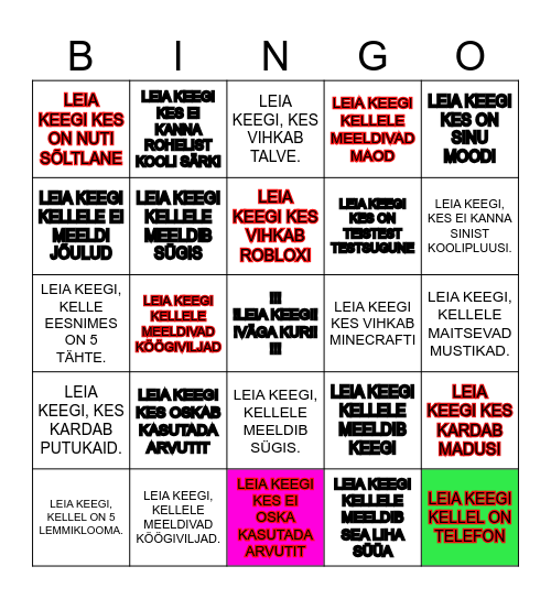 !!Hard Bingo!! Bingo Card