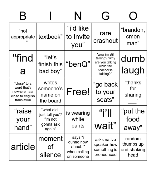 señor sobenes predictably Bingo Card