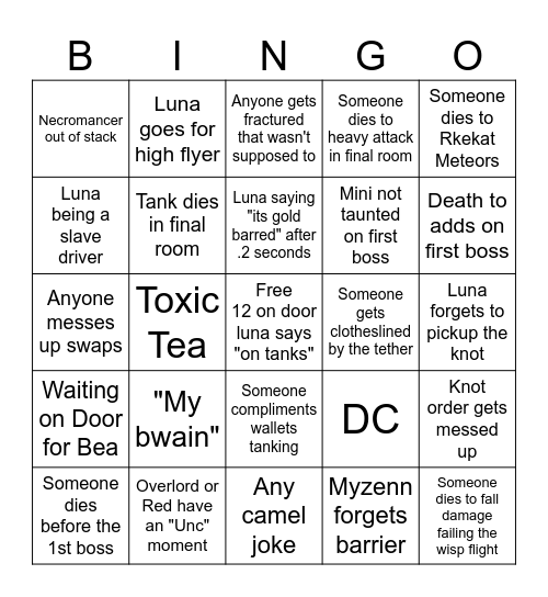 Unstoppable Bingo Card