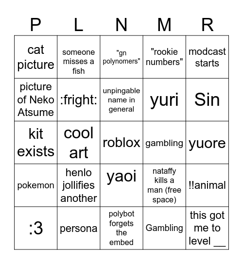 Welcome to Bingo Card