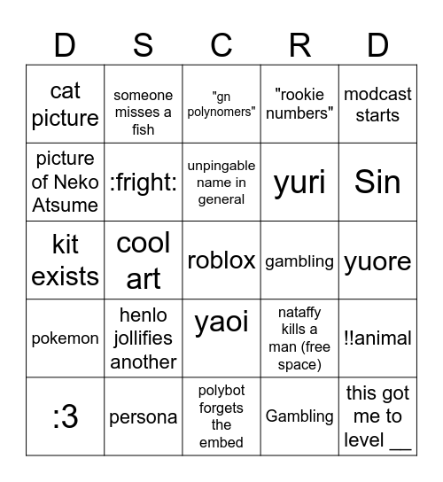 Welcome to Bingo Card