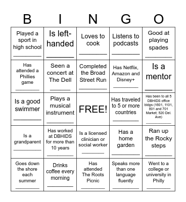 Planning Innovation BINGO! Bingo Card