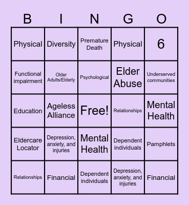 GERO BINGO Card