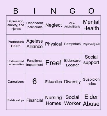 GERO BINGO Card