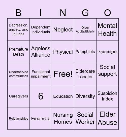 GERO BINGO Card