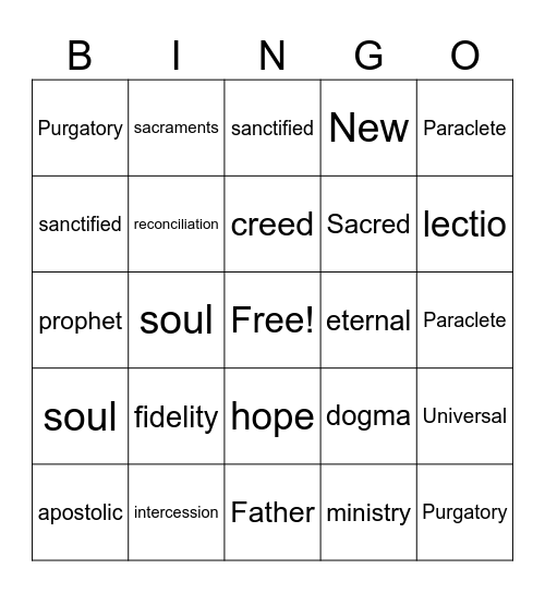 Rel 8 P1 Bingo Card