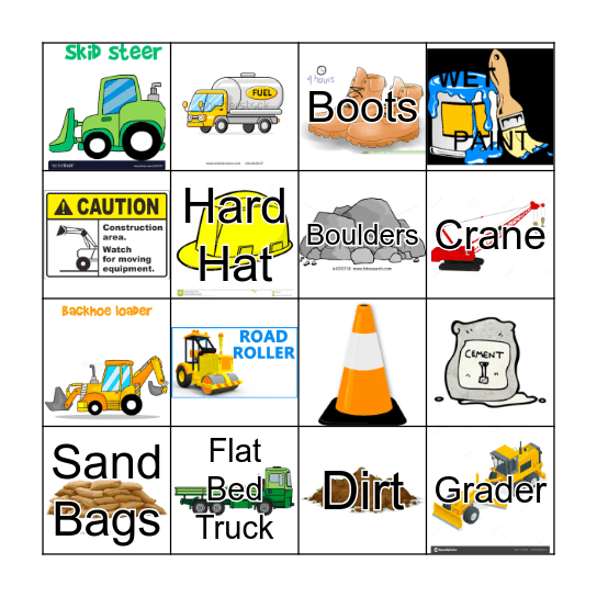 Construction BINGO! Bingo Card