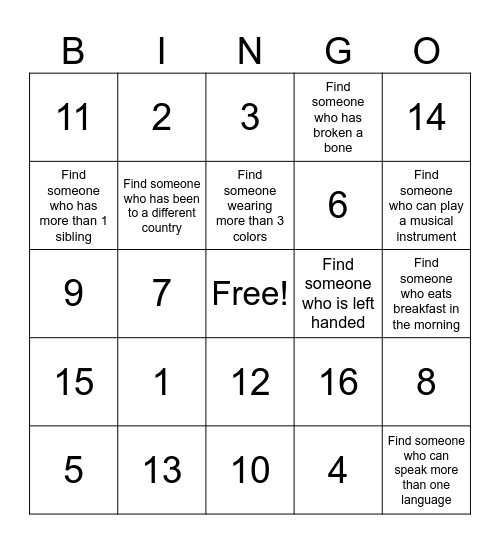 Pythagorean Theorem Bingo! Bingo Card