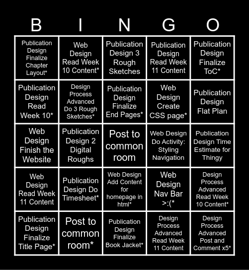 To - Do List Bingo 10 Bingo Card