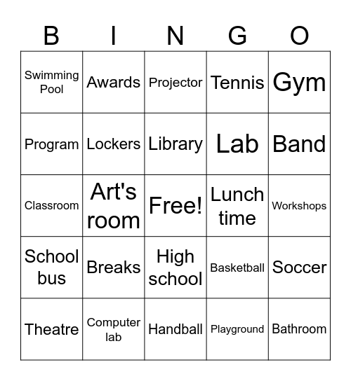 xd Bingo Card