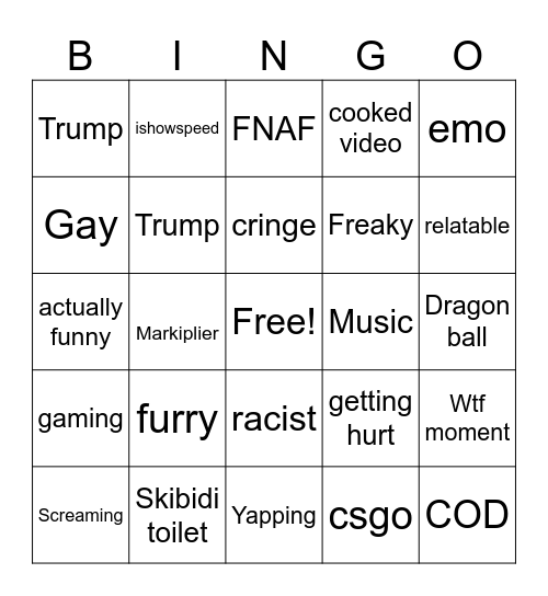 Meme bingo Card