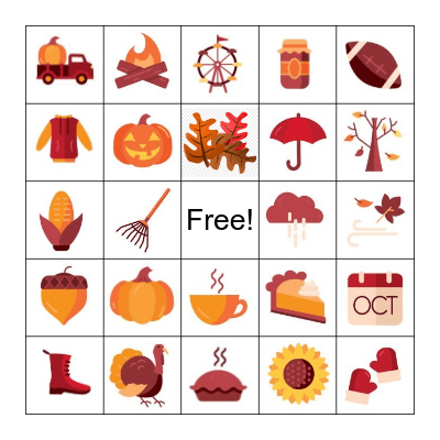 FALL BINGO!!!! Bingo Card
