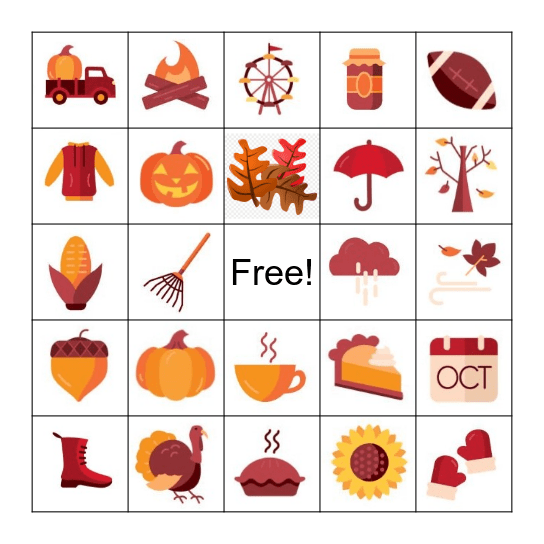 FALL BINGO!!!! Bingo Card