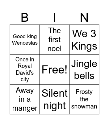 Bayside Boules Xmas Bingo Card