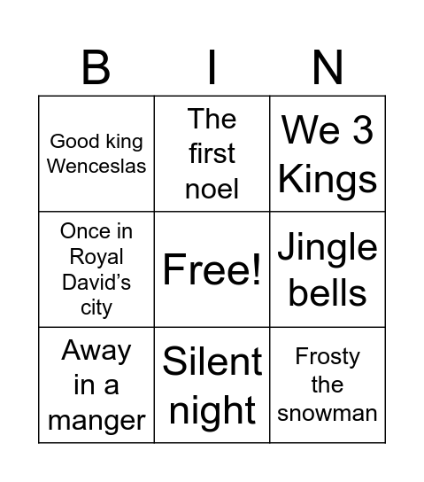 Bayside Boules Xmas Bingo Card