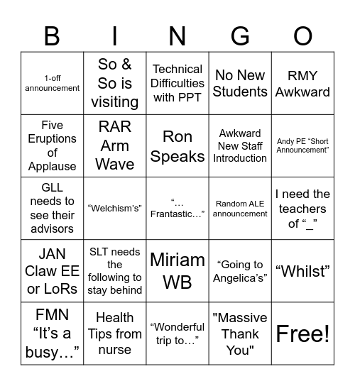 Bingo Card