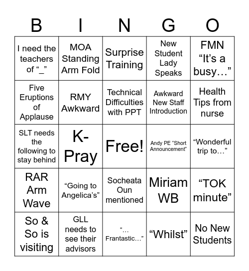Bingo Card