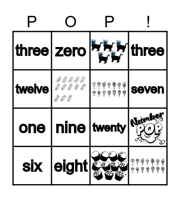 Number Pop! Bingo Card