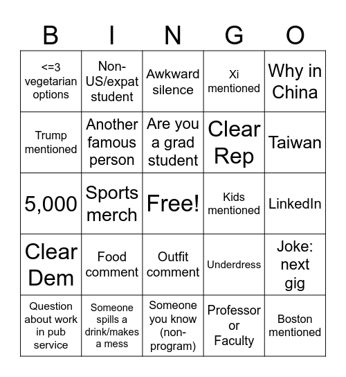 Ethan is very fast uwu Bingo Card