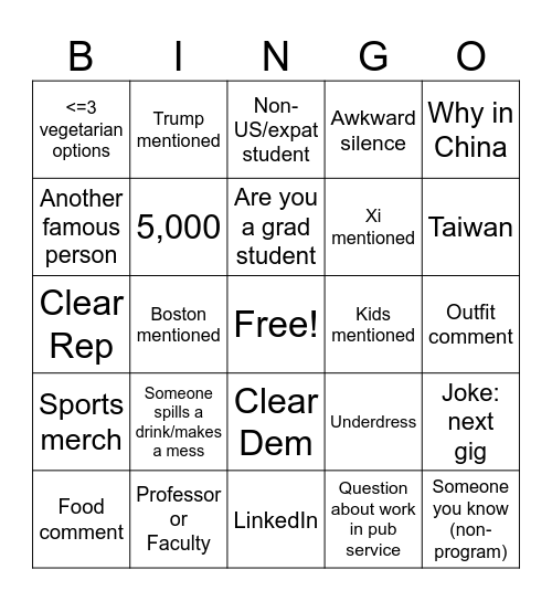 Ethan is very fast uwu Bingo Card