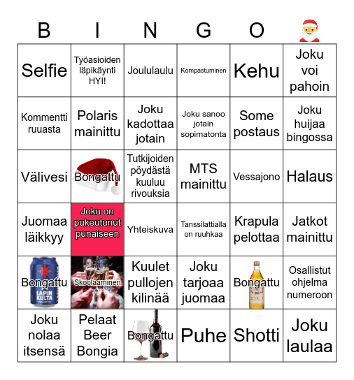 Joulu bingo Card