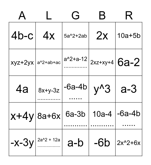 Albegrabingo Card