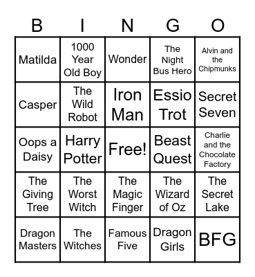 Books Bingo Card